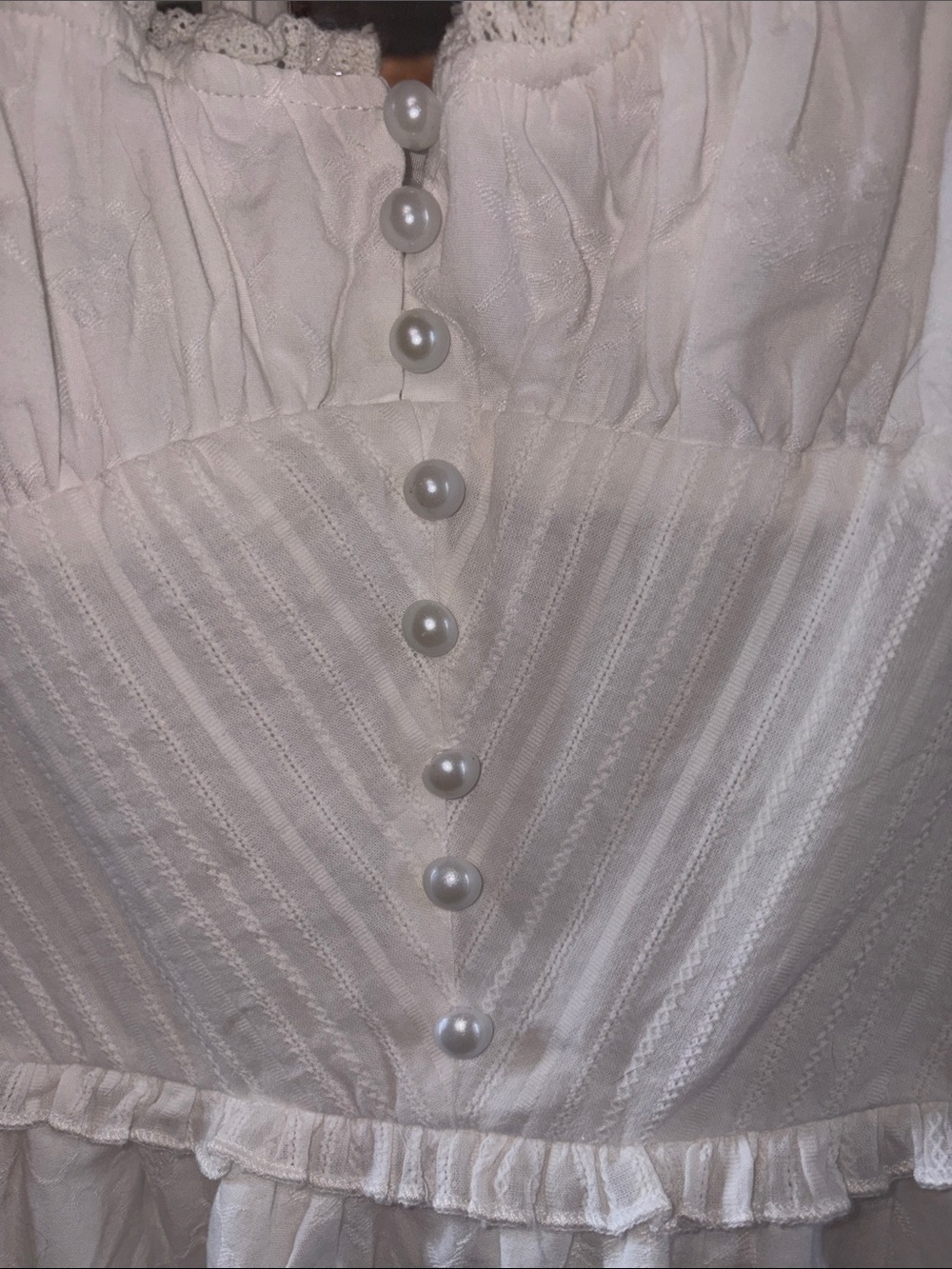 NWT Commense White High-Low Ruffle Sundress - Picture 4 of 7